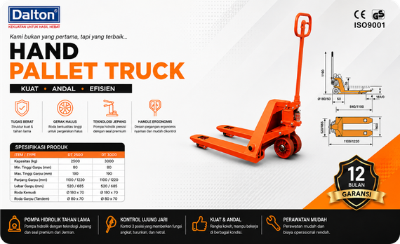 Handpallet Dalton DT 3 Ton Orange