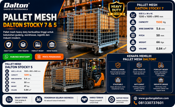 Pallet Mesh Dalton Stocky 7 dan 5 Heavy Duty
