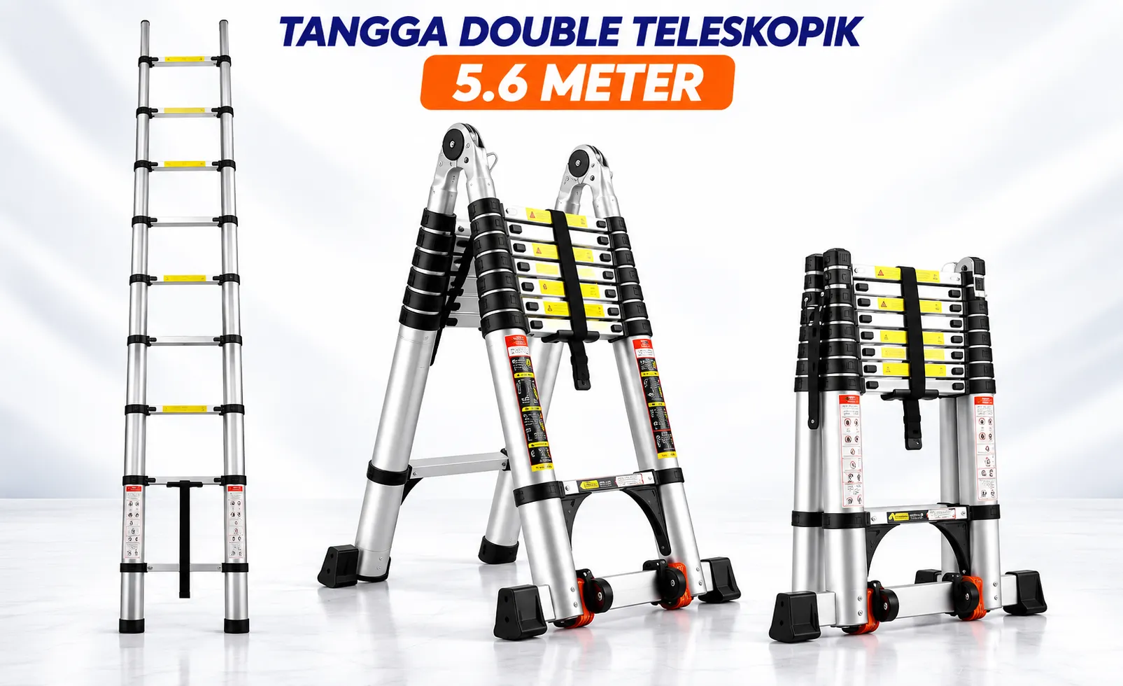 Tangga Double Teleskopik Dalton 5,6 Meter