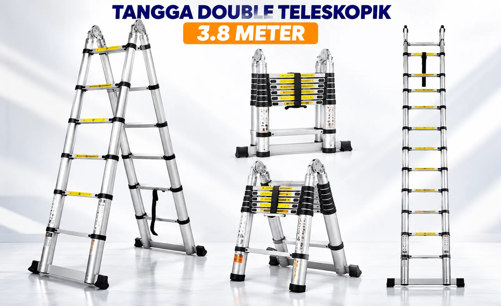 Tangga Double Teleskopik Dalton 3,8 Meter ML 1001D