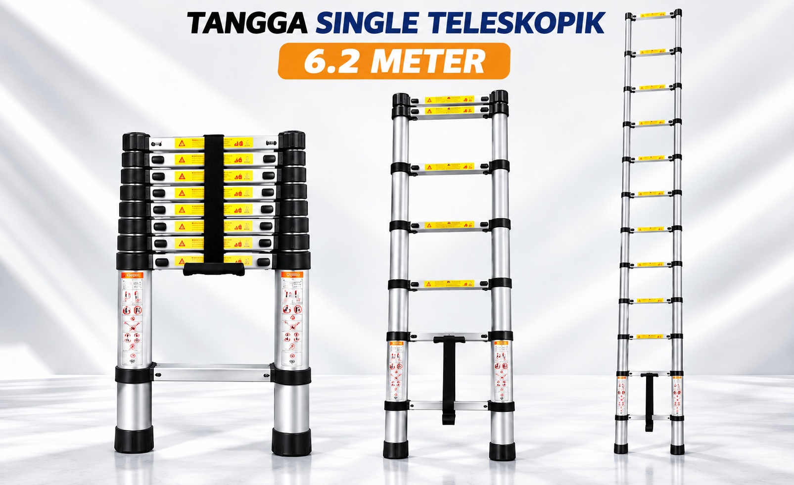 Tangga Single Teleskopik Dalton 6,2 Meter